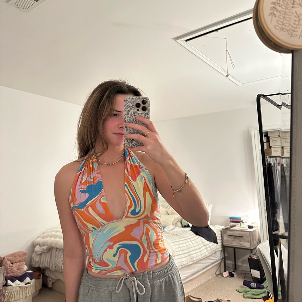 PacSun Multicolor Swirl Tank Top